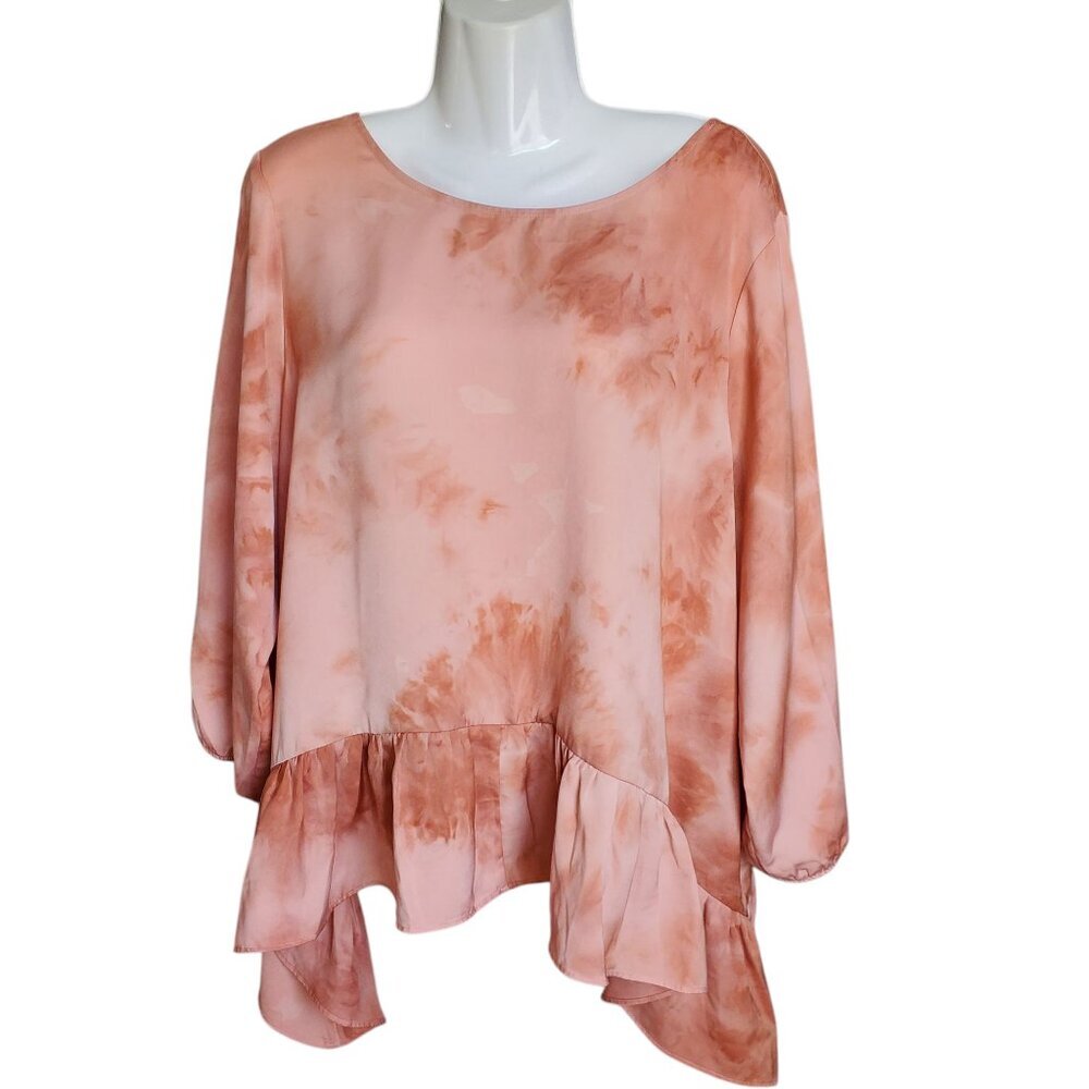TIE DYED BURNT ORANGE TOP SIZE XXL